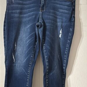 KanCan Dark Blue Distressed Skinny Jeans